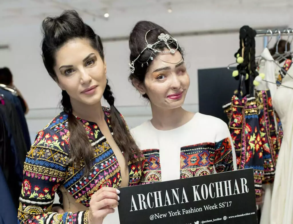 reshma qureshi and sunny leone slay nyfw