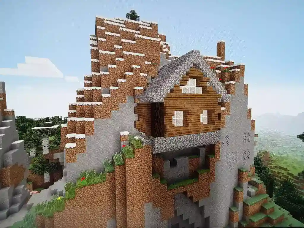 minecraft mountain house