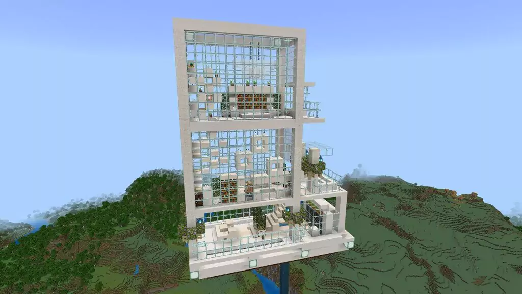 house in mountain minecraft