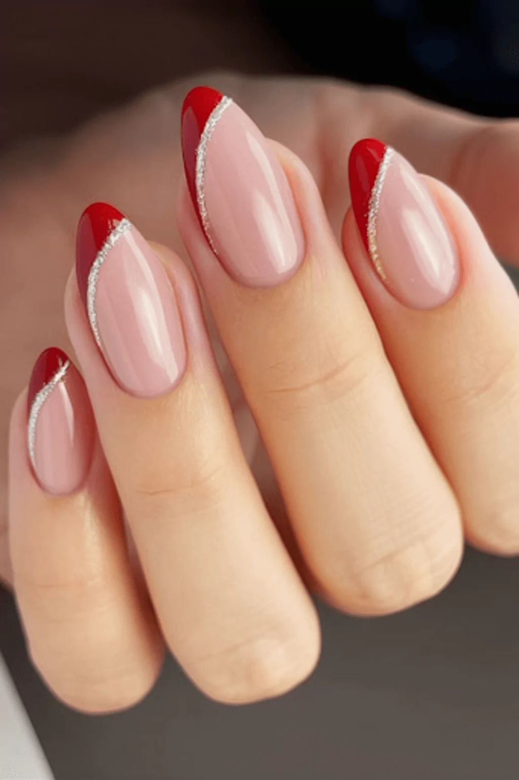 red french tip nails