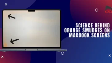 orange smudge on macbook pro screen