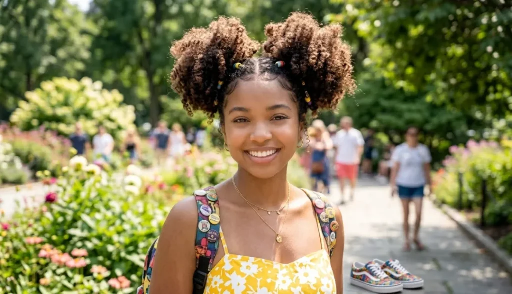 Afro Puffs hairstyle for girls