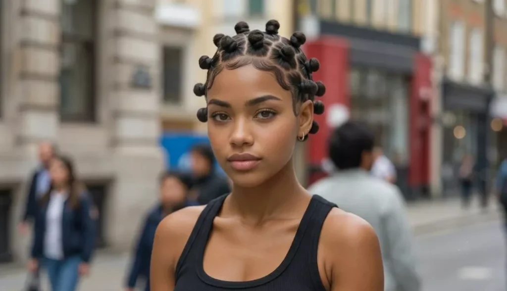 Bantu Knots hairstyle for girls