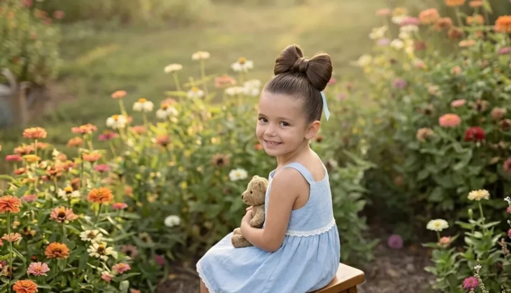 Bow Bun hairstyles for girls
