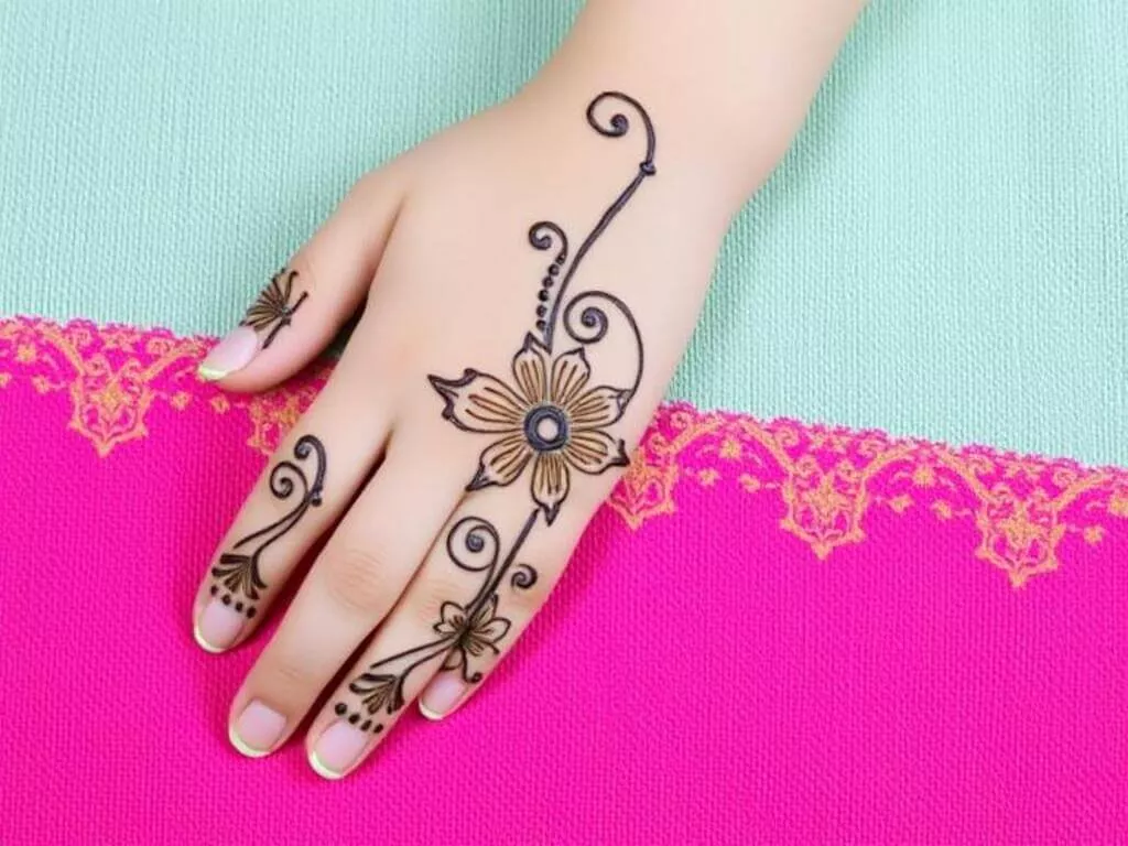 simple mehndi designs for kids