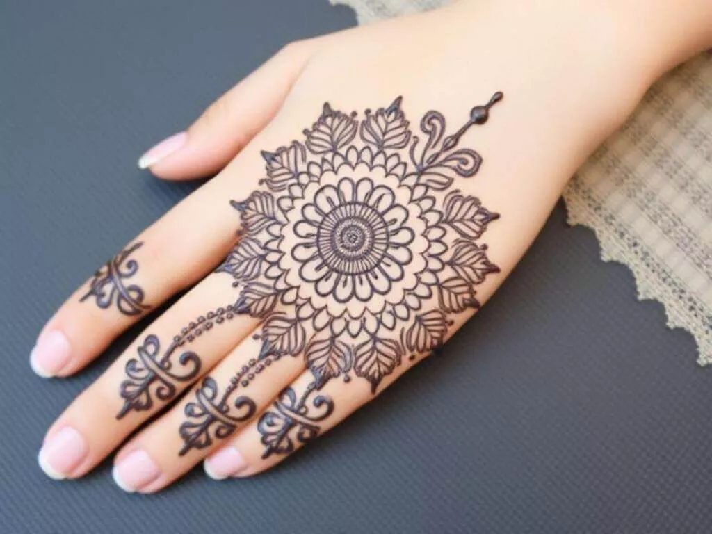 baby girl mehndi design