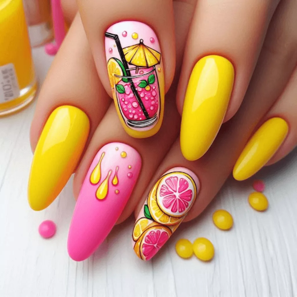 summer french tip nail designs