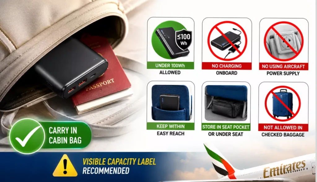 Bring a Power Bank on an Emirates Flight