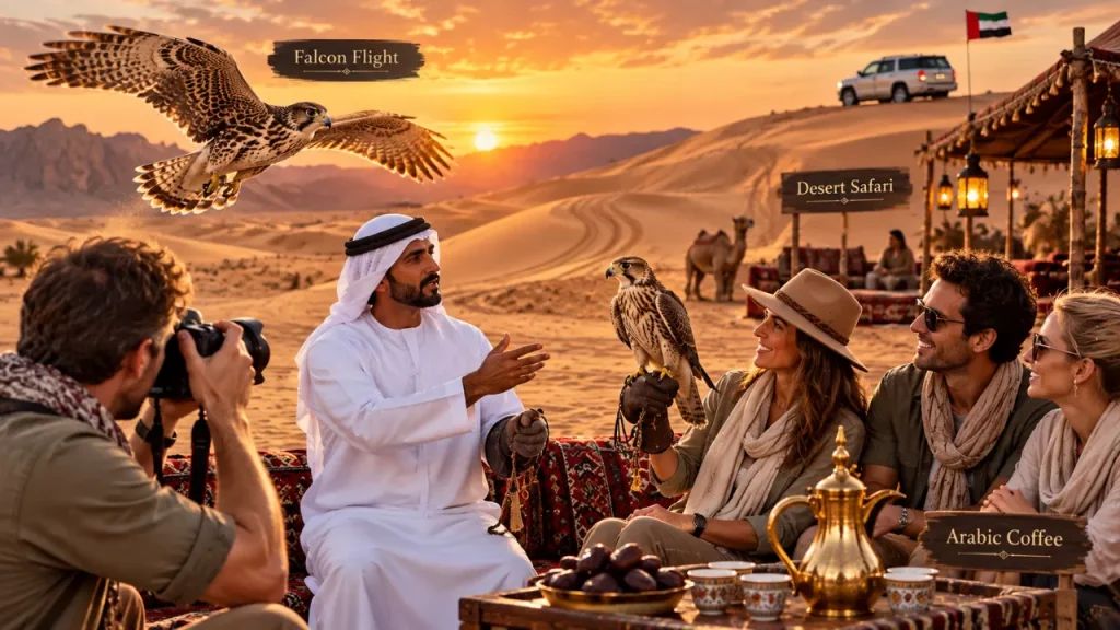 Experiencing a Falcon Desert Safari
