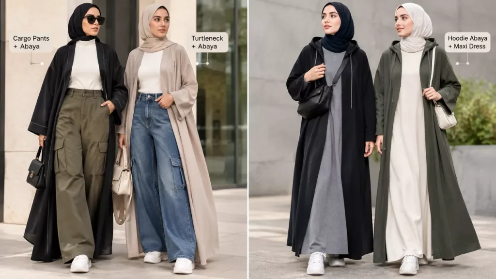 Western-Inspired Abaya Outfits