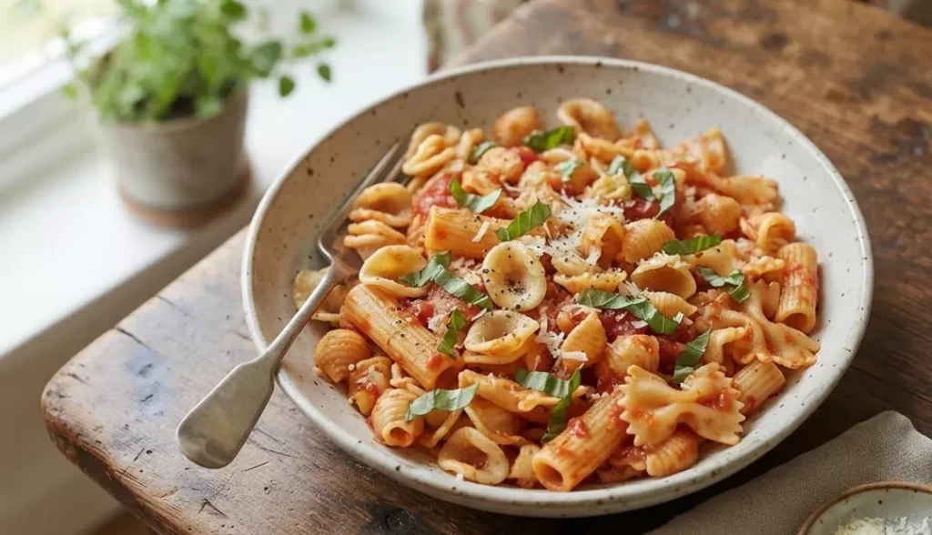 Pasta with Basic Sauce — Comfort on a Budget